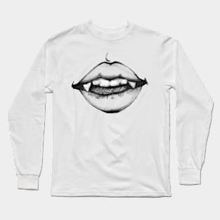 Vampire Teeth Halloween Long Sleeve T-Shirt